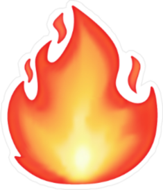 Glowing Flame Sticker