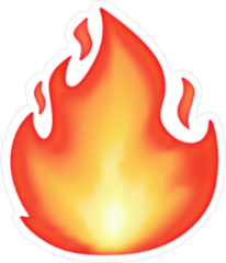 Glowing Flame Sticker