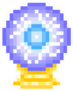 Glowing Fortune-tellers Crystal Ball Pixel Art Sticker