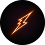 Glowing Lightning Bolt Sticker
