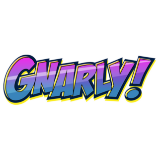 Gnarly 80s Lettering Sticker