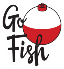 Go Fish Sport Saying Illustration Sticker