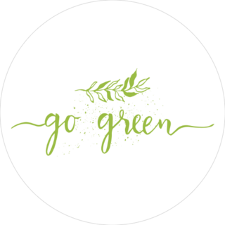 Go Green Calligraphy Sticker