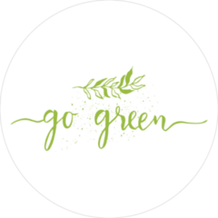 Go Green Calligraphy Sticker