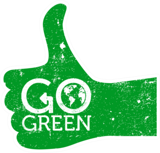 Go Green Thumbs Up Sticker