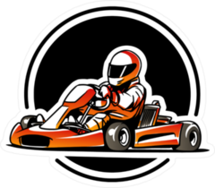 Go Kart Racing Icon Sticker