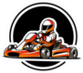 Go Kart Racing Icon Sticker