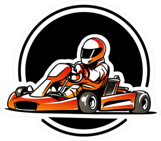Go Kart Racing Icon Sticker