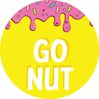 Go Nut Donuts Pattern Frosting Sticker