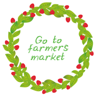 Go To Farmers Market Round Botany Sticker
