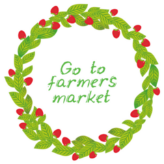 Go To Farmers Market Round Botany Sticker