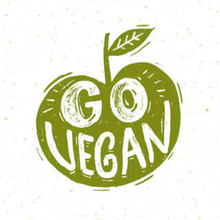 Go Vegan Green Apple Sticker
