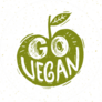 Go Vegan Green Apple Sticker