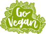 Go Vegan Green Doodle Plant Sticker