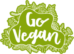 Go Vegan Green Doodle Plant Sticker