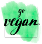 Go Vegan Green Watercolor Sticker