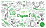 Go Vegan With Healthy Food Doodles