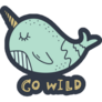 Go Wild Boho Narwhal Sticker