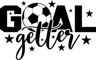 Goal Getter Sport Saying Soccer Ball Sticker
