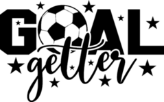 Goal Getter Sport Saying Soccer Ball Sticker