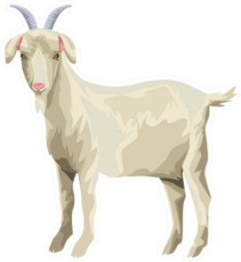 Goat Icon Cartoon Sticker