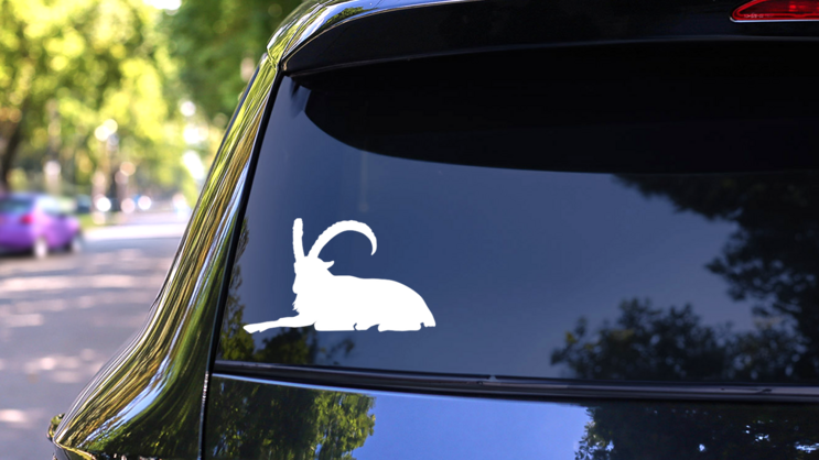 Goat Shape Sticker on a Rear Car Window (New) example