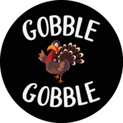 Gobble Gobble Turkey Pilgrim Sticker
