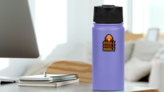 Gobble Gobble Vintage Turkey Letters Sticker on a Water Bottle (New) example