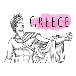God Apollon Mythological Hero Ancient Greece Lettering Sticker
