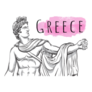 God Apollon Mythological Hero Ancient Greece Lettering Sticker