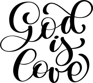God Is Love Christian Quote Sticker