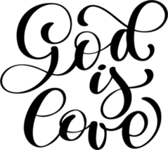 God Is Love Christian Quote Sticker