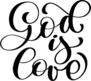 God Is Love Christian Quote Sticker