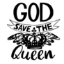 God Save The Queen UK Lettering Sticker