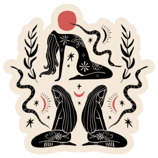 Goddess Of Snakes Celestial Energy Sticker