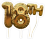Gold 18 Birthday Balloon Sticker