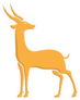 Gold Antelope Looking To The Side Sticker