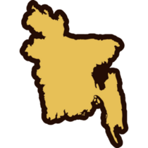 Gold Bangladesh Sticker