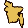 Gold Bangladesh Sticker