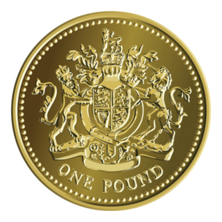 Gold British Coin Sticker