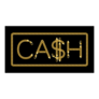 Gold Chain Cash Lettering Sticker