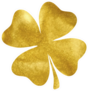 Gold Clover Illustration Sticker