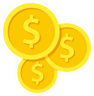 Gold Coin Symbols Sticker
