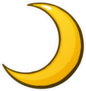 Gold Crescent Moon Sticker