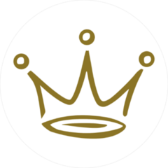 Gold Crown Doodle Sticker