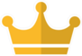 Gold Crown Icon Logo Sticker