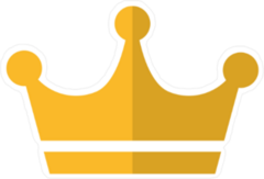 Gold Crown Icon Logo Sticker