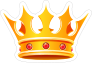 Gold Crown with Rubies Sticker