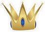 Gold Crown with Sapphires Sticker