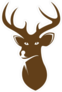 Gold Deer Head Icon Sticker